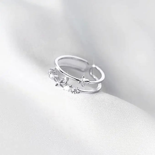 Butterfly Bliss Diamond Layered Ring