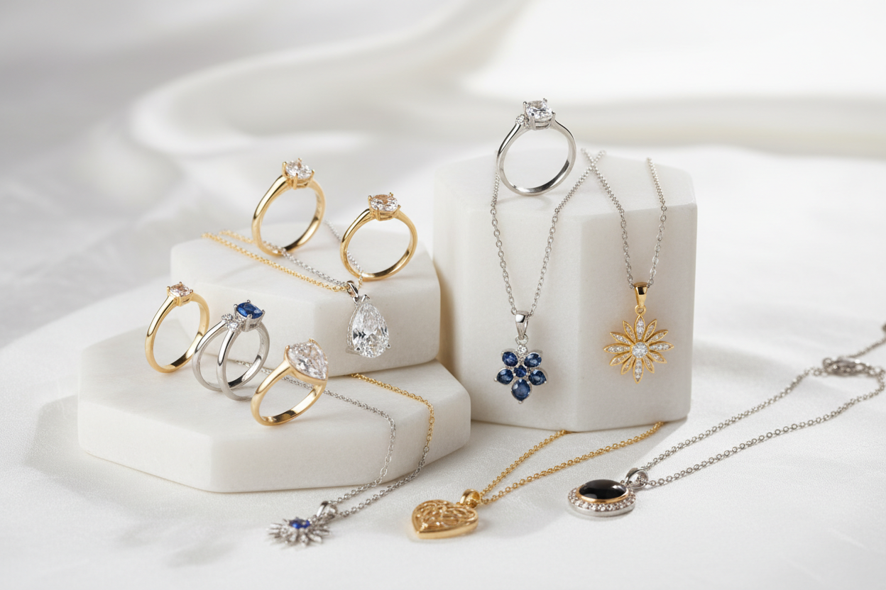 image with tekst rings and neckled i sell